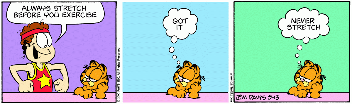 Garfield comic strip for Saturday, May 13, 2000