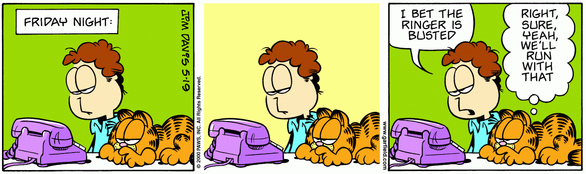 Garfield comic strip for Friday, May 19, 2000