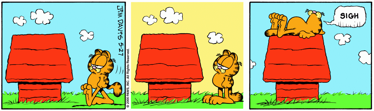 Garfield comic strip for Saturday, May 27, 2000