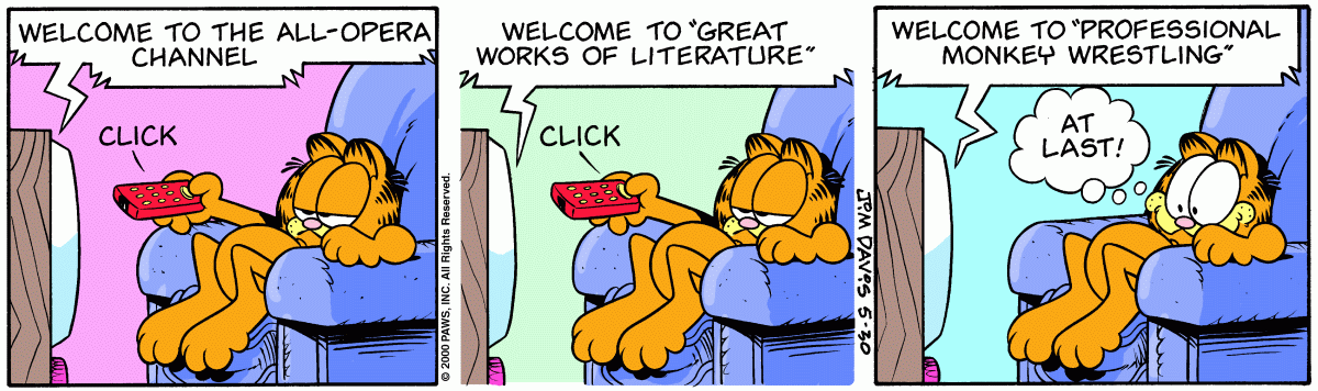 Garfield comic strip for Tuesday, May 30, 2000
