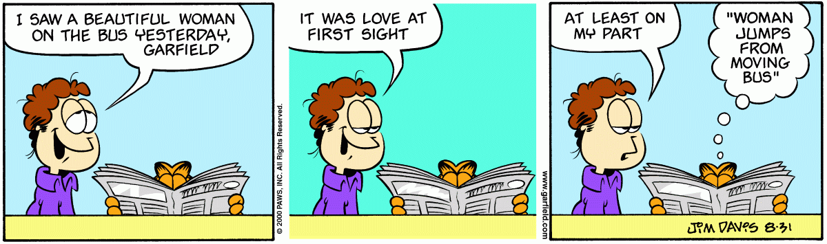 Garfield, August 31, 2000