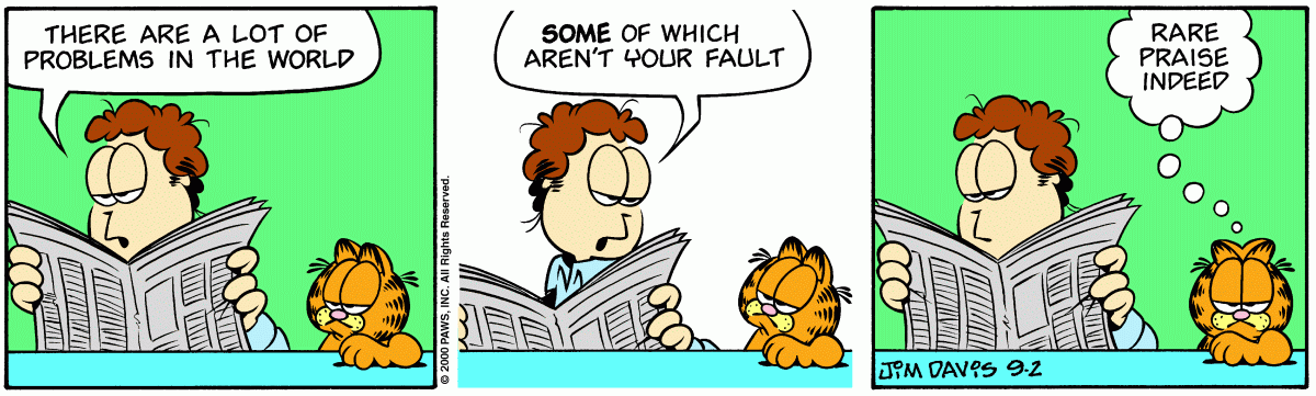 Garfield comic strip for Saturday, September 2, 2000