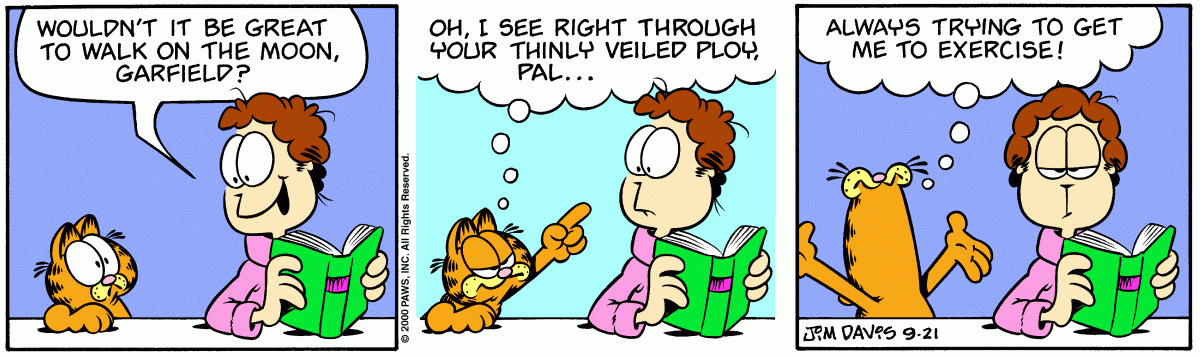 Garfield comic strip for Thursday, September 21, 2000