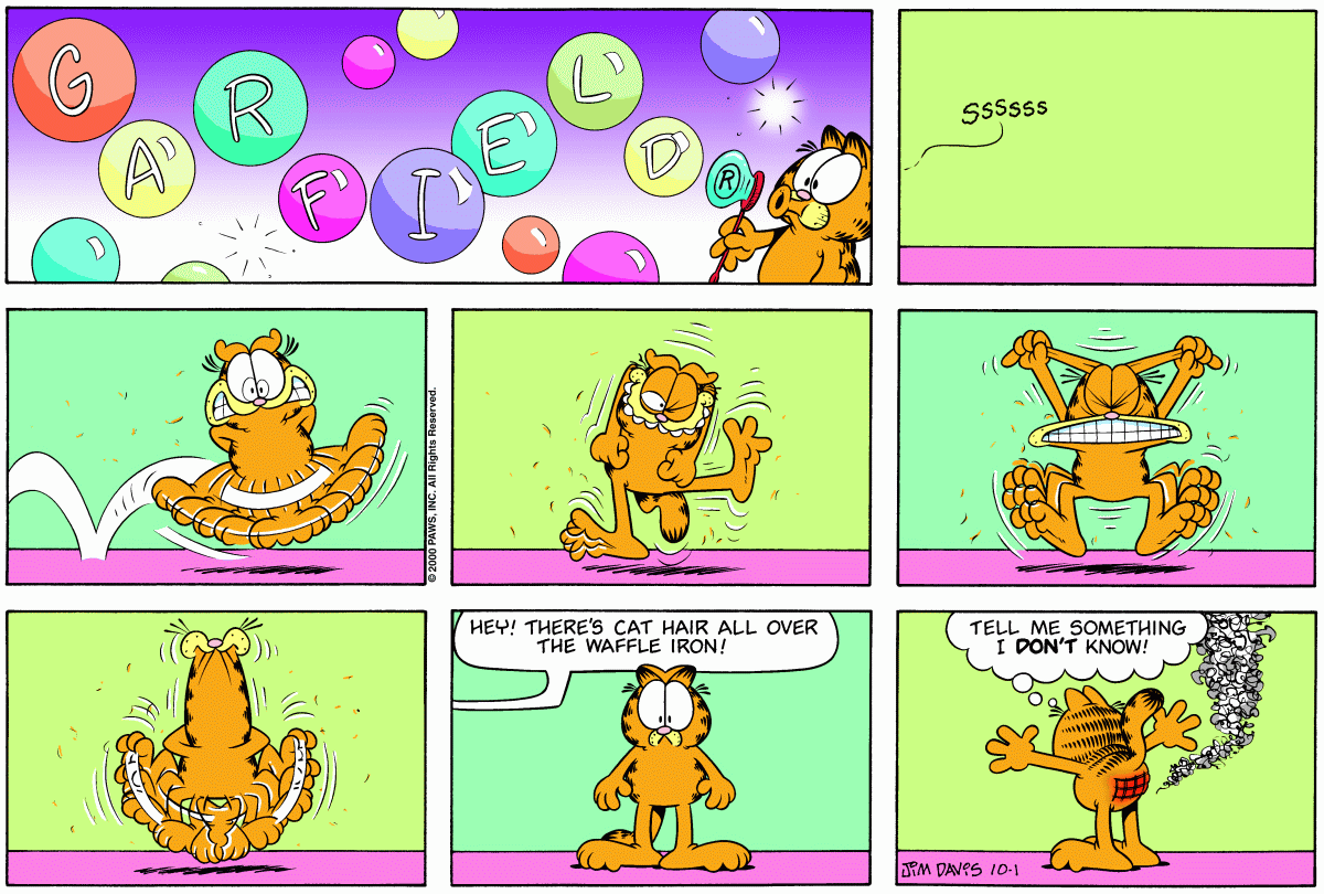 Garfield, October 1, 2000