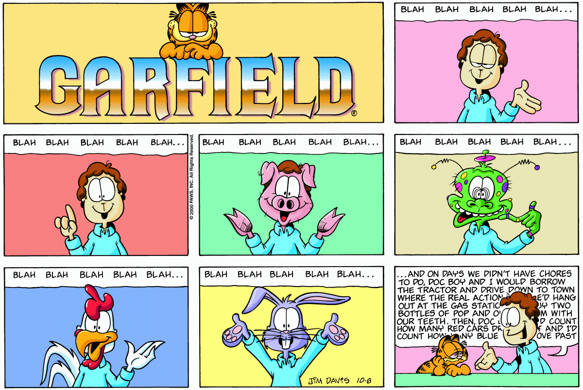 Garfield, October 8, 2000