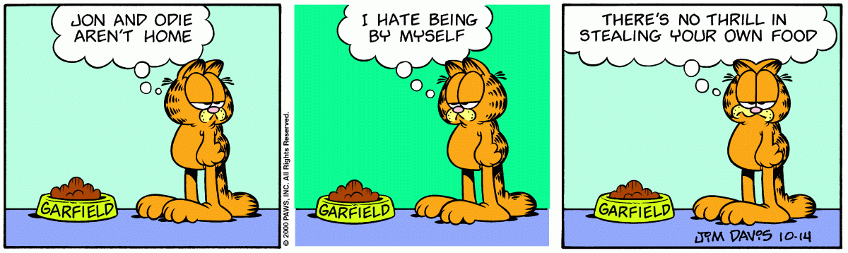 Garfield comic strip for Saturday, October 14, 2000