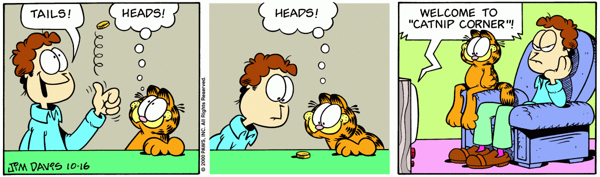 Garfield comic strip for Monday, October 16, 2000