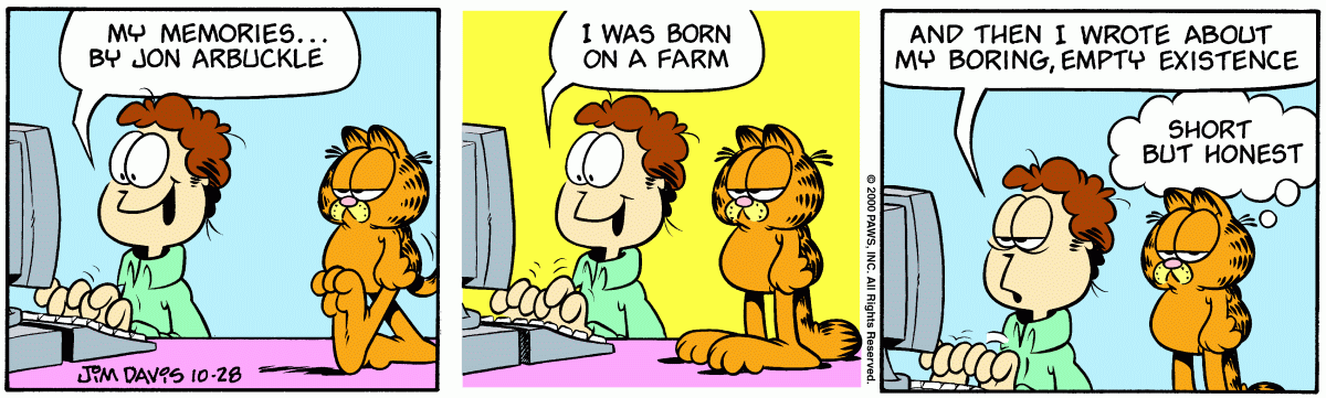 Garfield, October 28, 2000