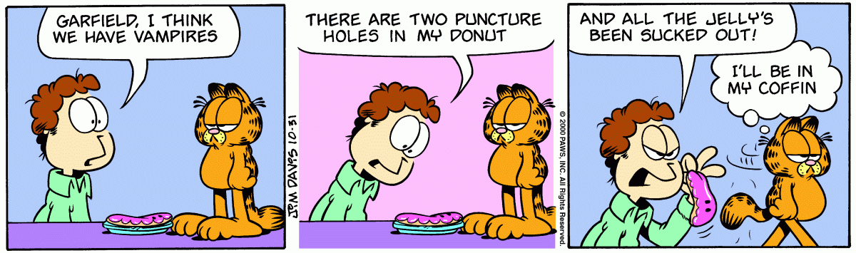 Garfield, October 31, 2000