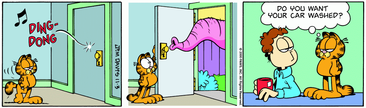 Garfield comic strip for Friday, November 3, 2000