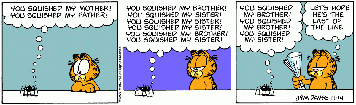 Garfield comic strip for Tuesday, November 14, 2000
