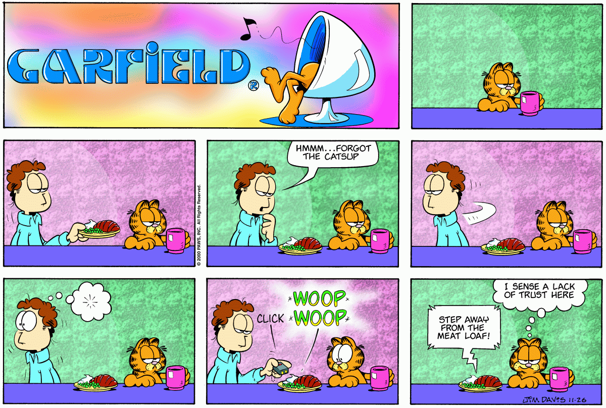 Garfield comic strip for Sunday, November 26, 2000
