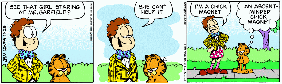 Garfield comic strip for Tuesday, November 28, 2000
