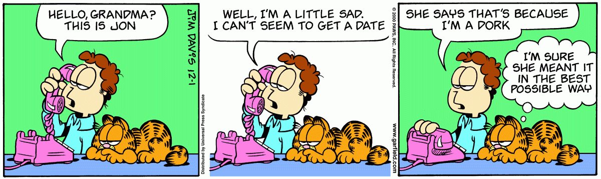 Garfield, December 1, 2000