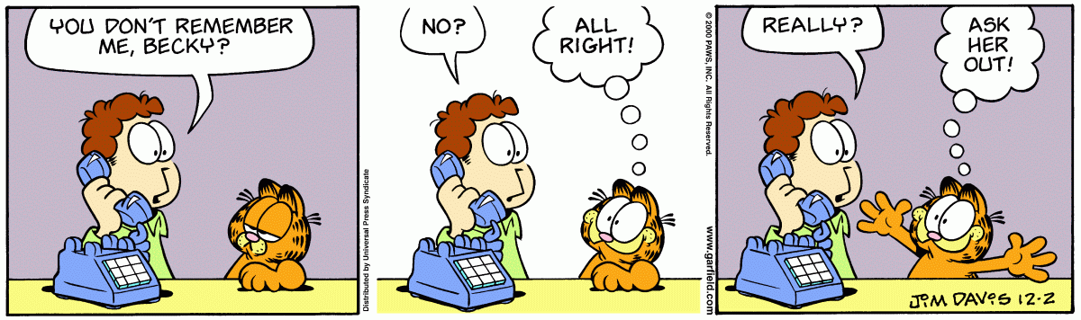 Garfield, December 2, 2000