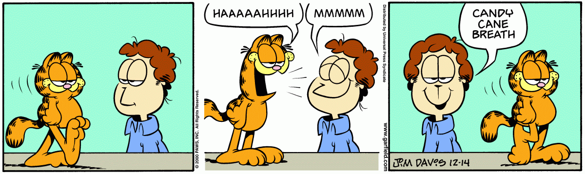 Garfield comic strip for Thursday, December 14, 2000