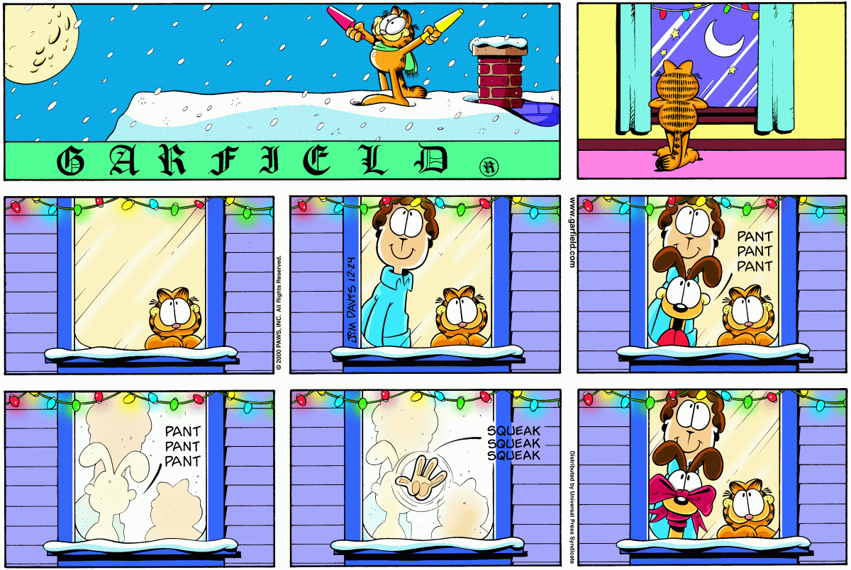 Garfield comic strip for Sunday, December 24, 2000