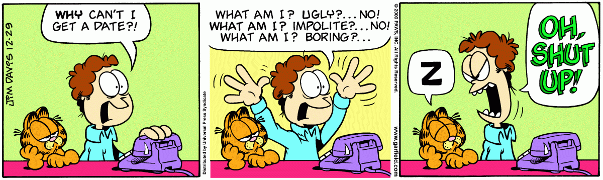 Garfield, December 29, 2000