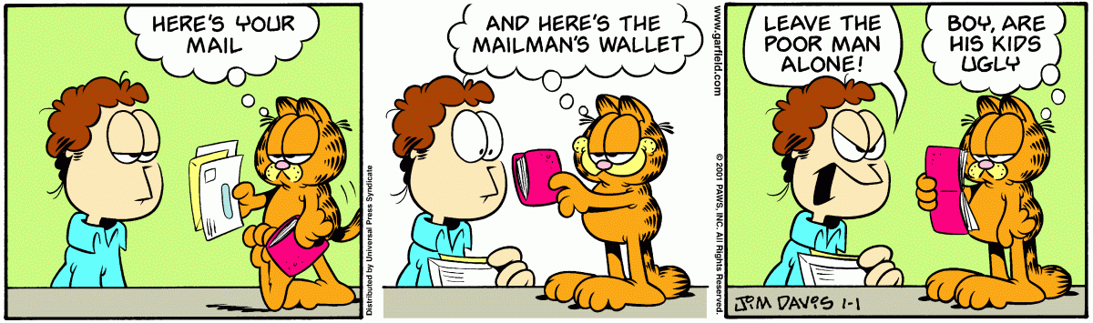 Garfield, January 1, 2001