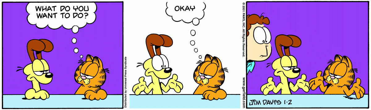 Garfield, January 2, 2001