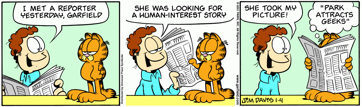 Garfield, January 4, 2001