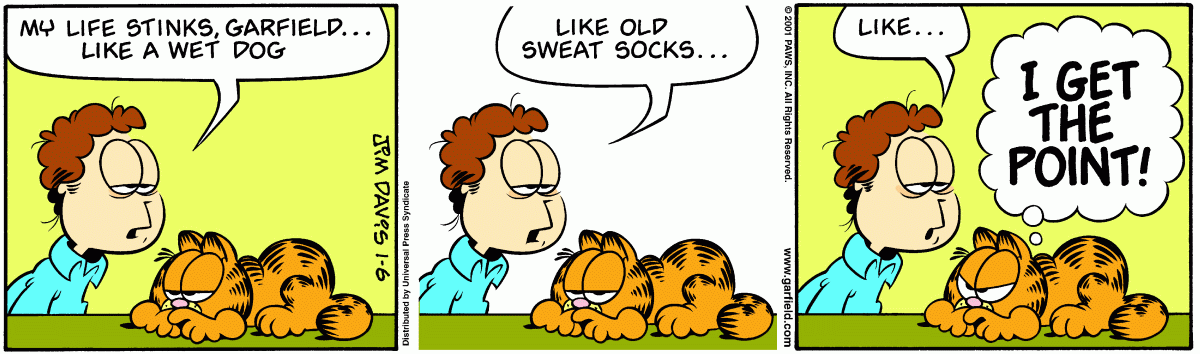 Garfield, January 6, 2001