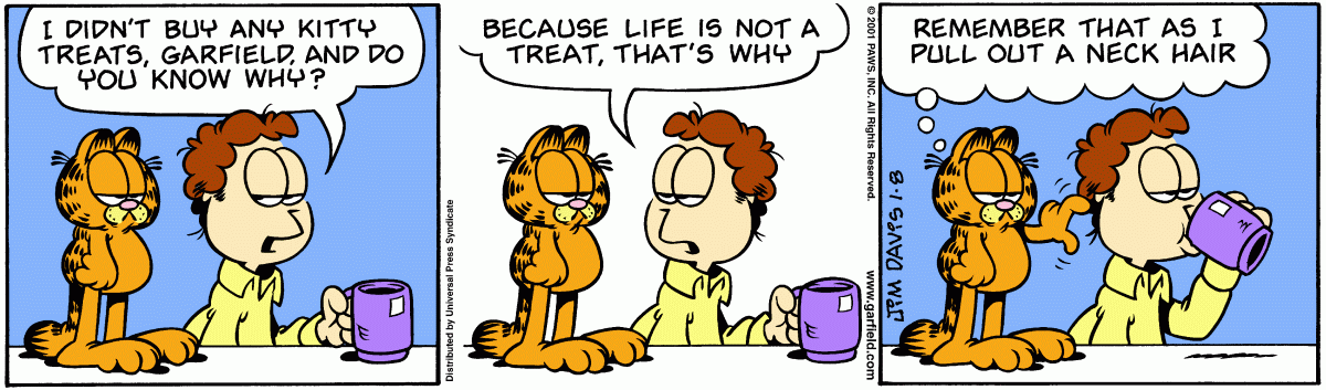 Garfield, January 8, 2001