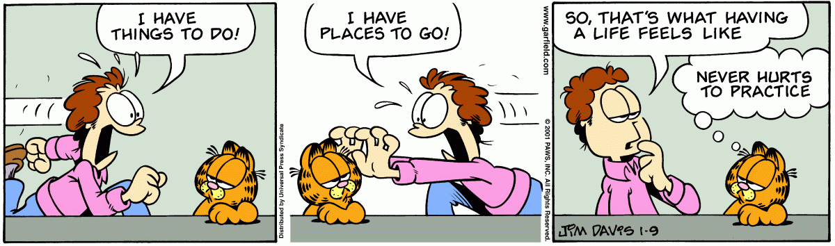 Garfield, January 9, 2001