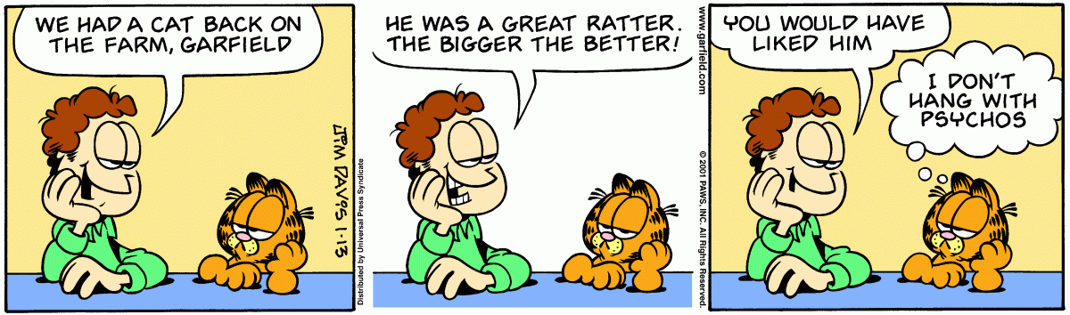 Garfield, January 13, 2001
