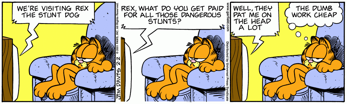 Garfield, February 2, 2001