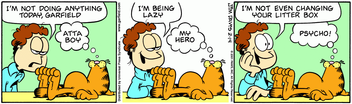 Garfield, February 14, 2001