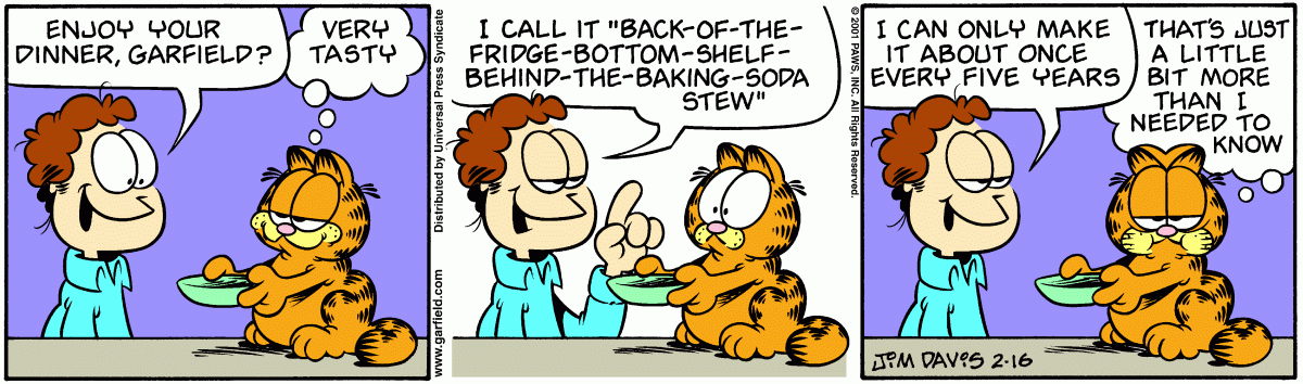 Garfield, February 16, 2001