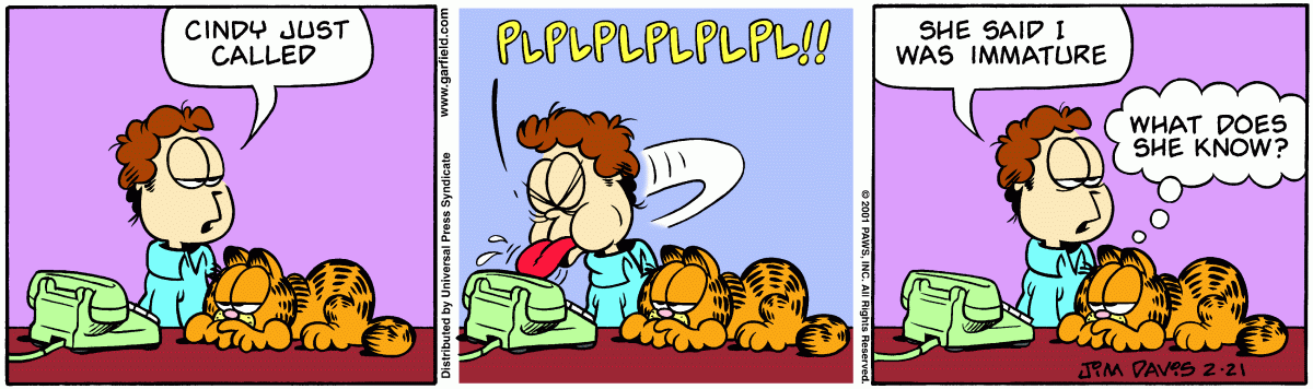 Garfield, February 21, 2001