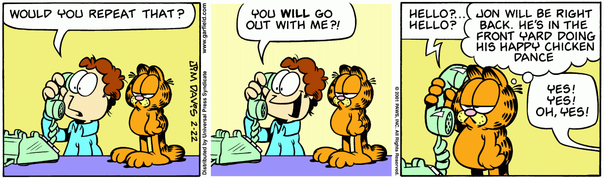 Garfield, February 22, 2001