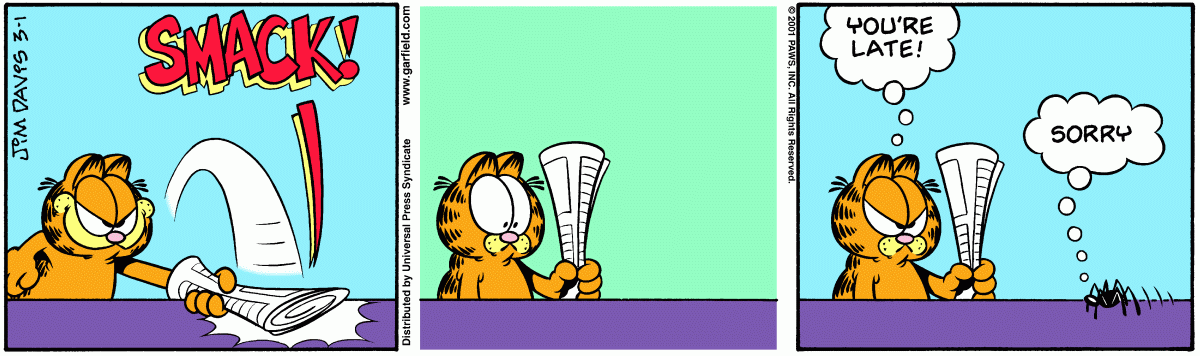 Garfield, March 1, 2001
