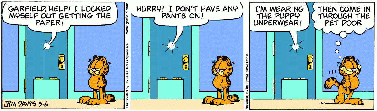 Garfield, March 6, 2001