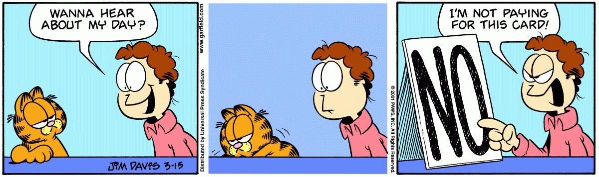 Garfield, March 15, 2001