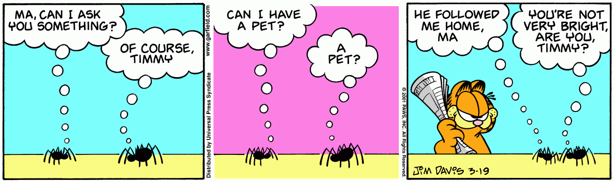 Garfield, March 19, 2001