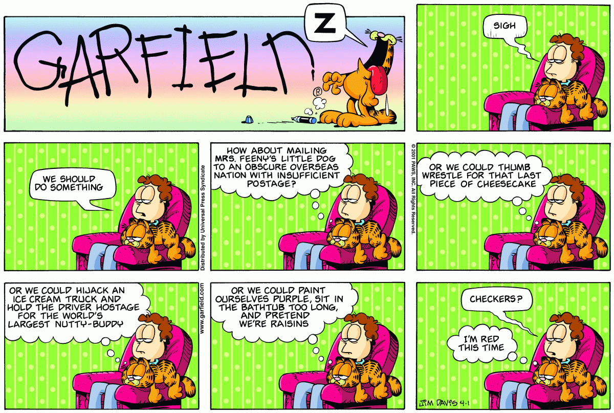 Garfield, April 1, 2001