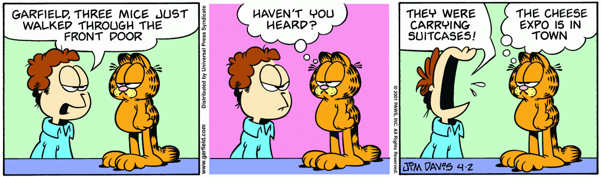 Garfield, April 2, 2001