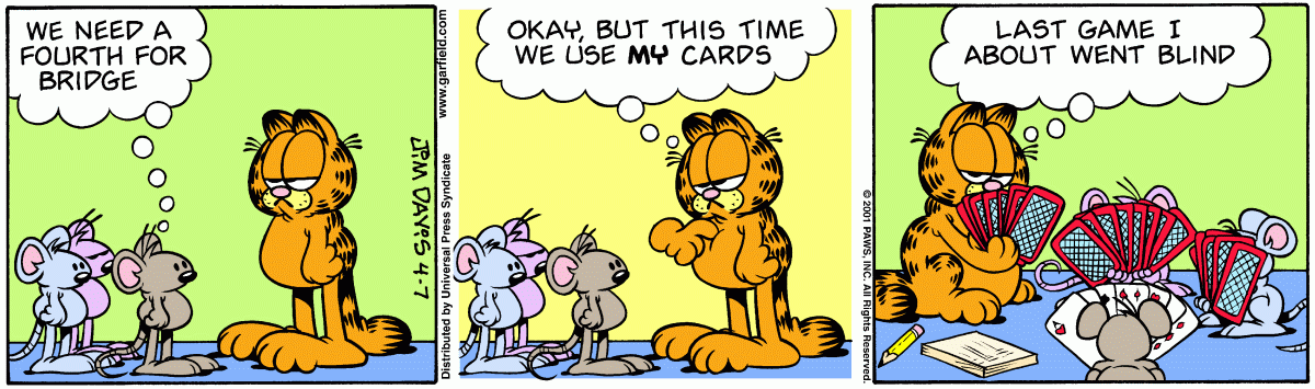 Garfield, April 7, 2001