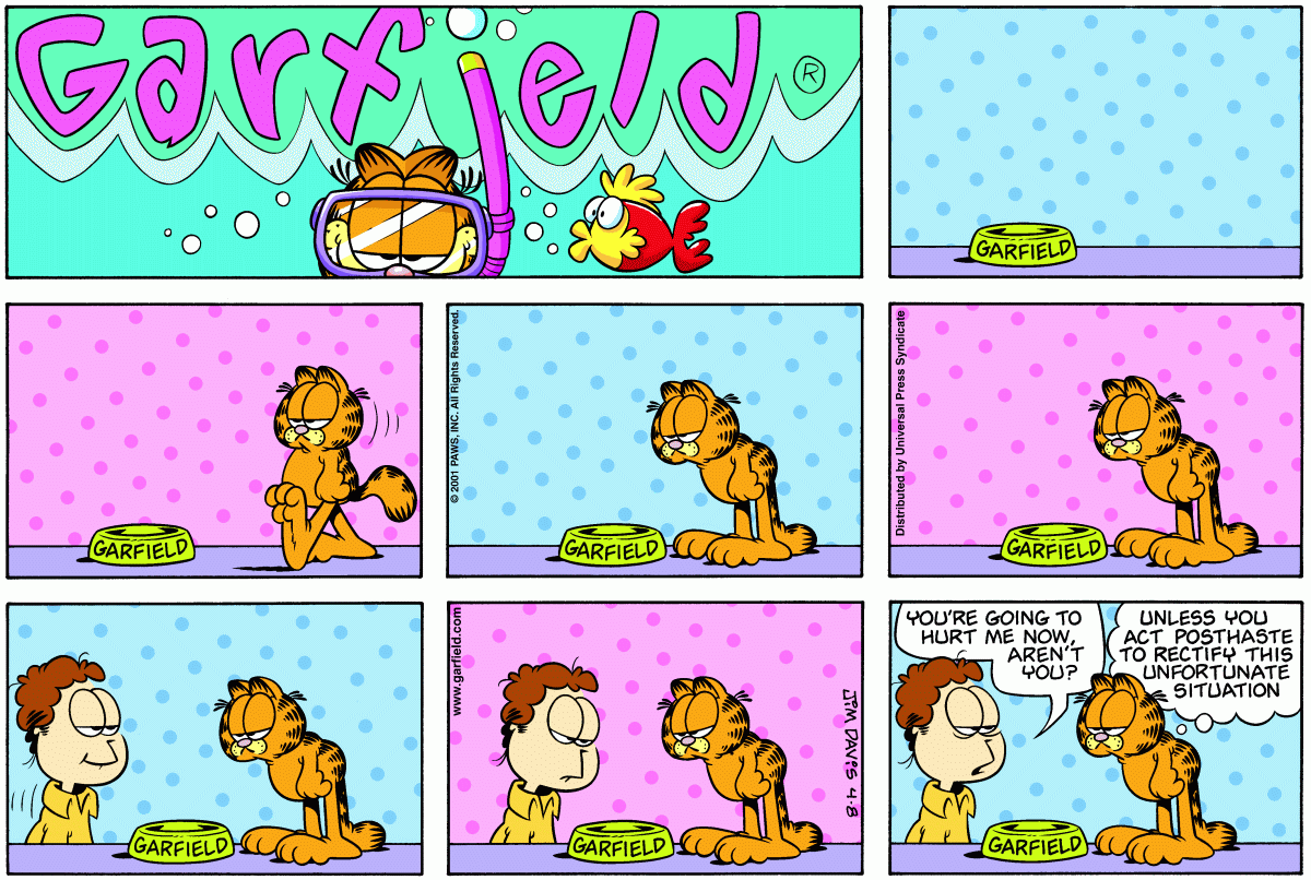 Garfield, April 8, 2001