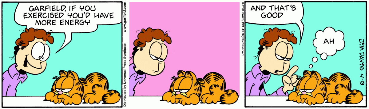 Garfield, April 9, 2001