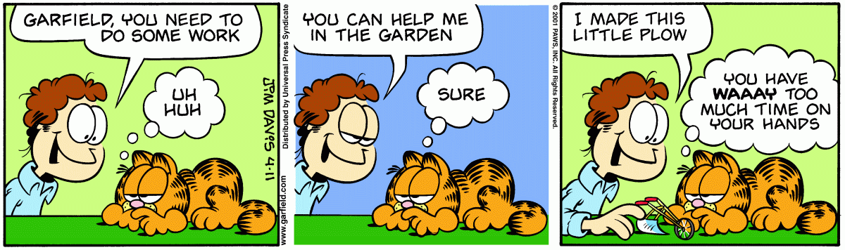 Garfield, April 11, 2001