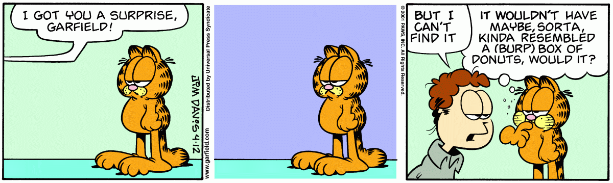 Garfield, April 12, 2001