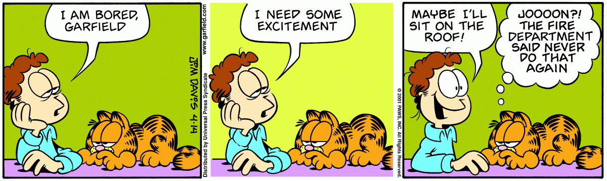 Garfield, April 14, 2001