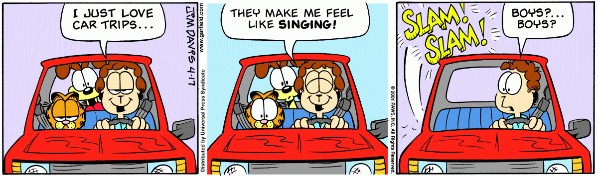 Garfield, April 17, 2001