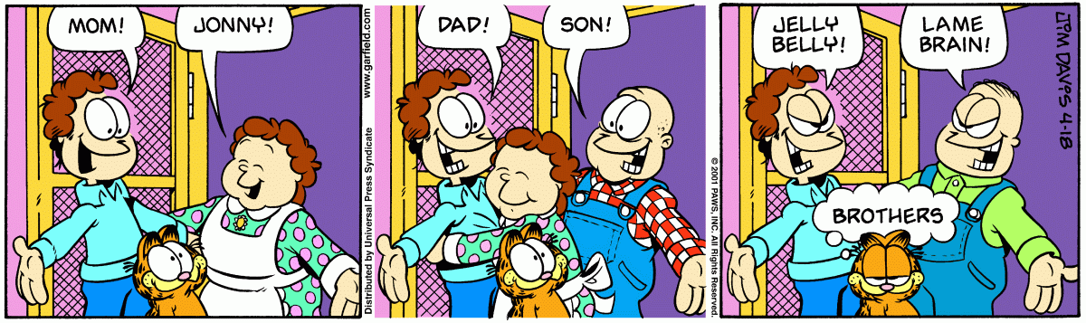 Garfield, April 18, 2001