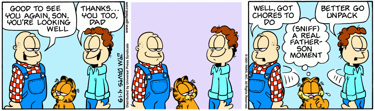 Garfield comic strip for Thursday, April 19, 2001