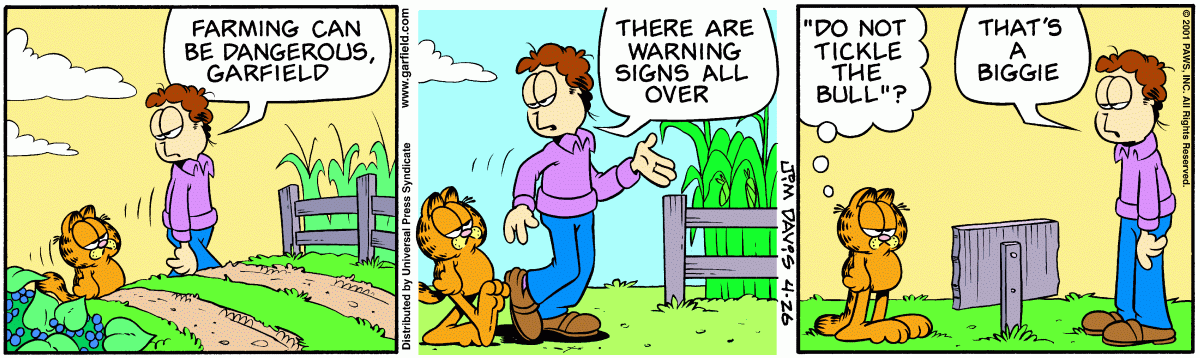 Garfield, April 26, 2001